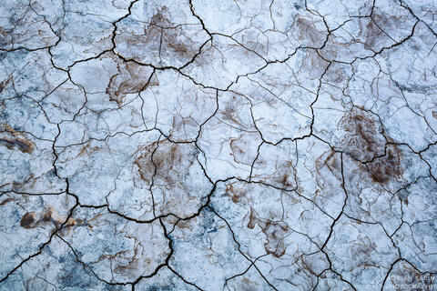 Cracked dried mud in the Alvord Desert of Oregon