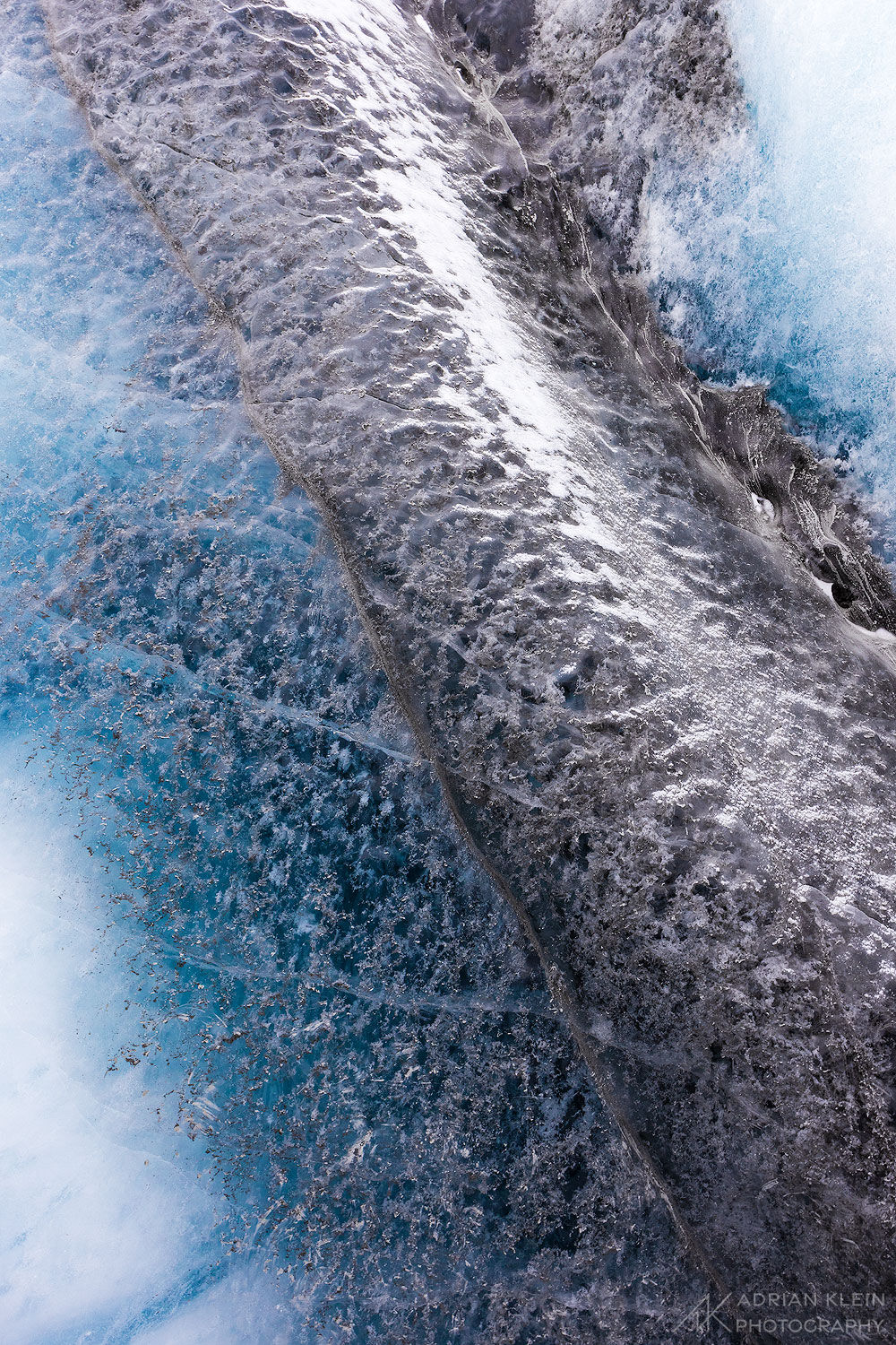 Abstract view of a glacier in Alaska.