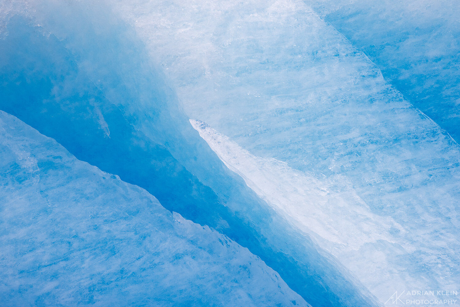 A close up abstract of a large iceberg in Alaska.  Limited Edition of 50.