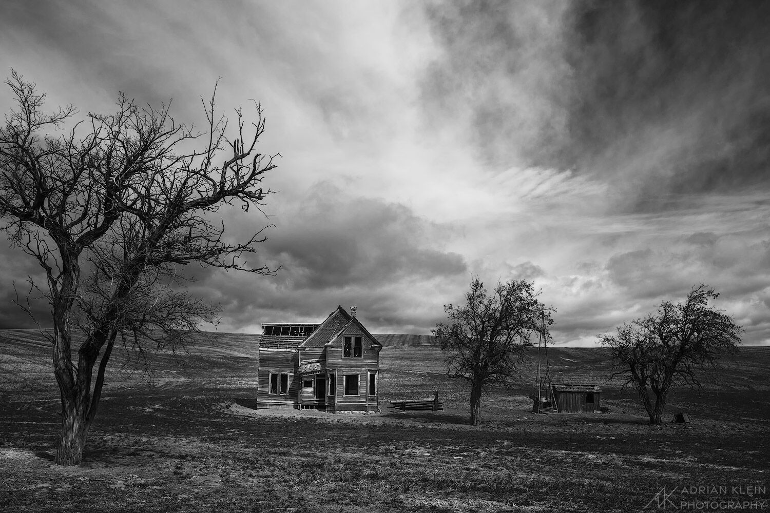 Old farm home near The Dalles Oregon. It certainly has not been lived in for many years yet feels far from dead still standing...
