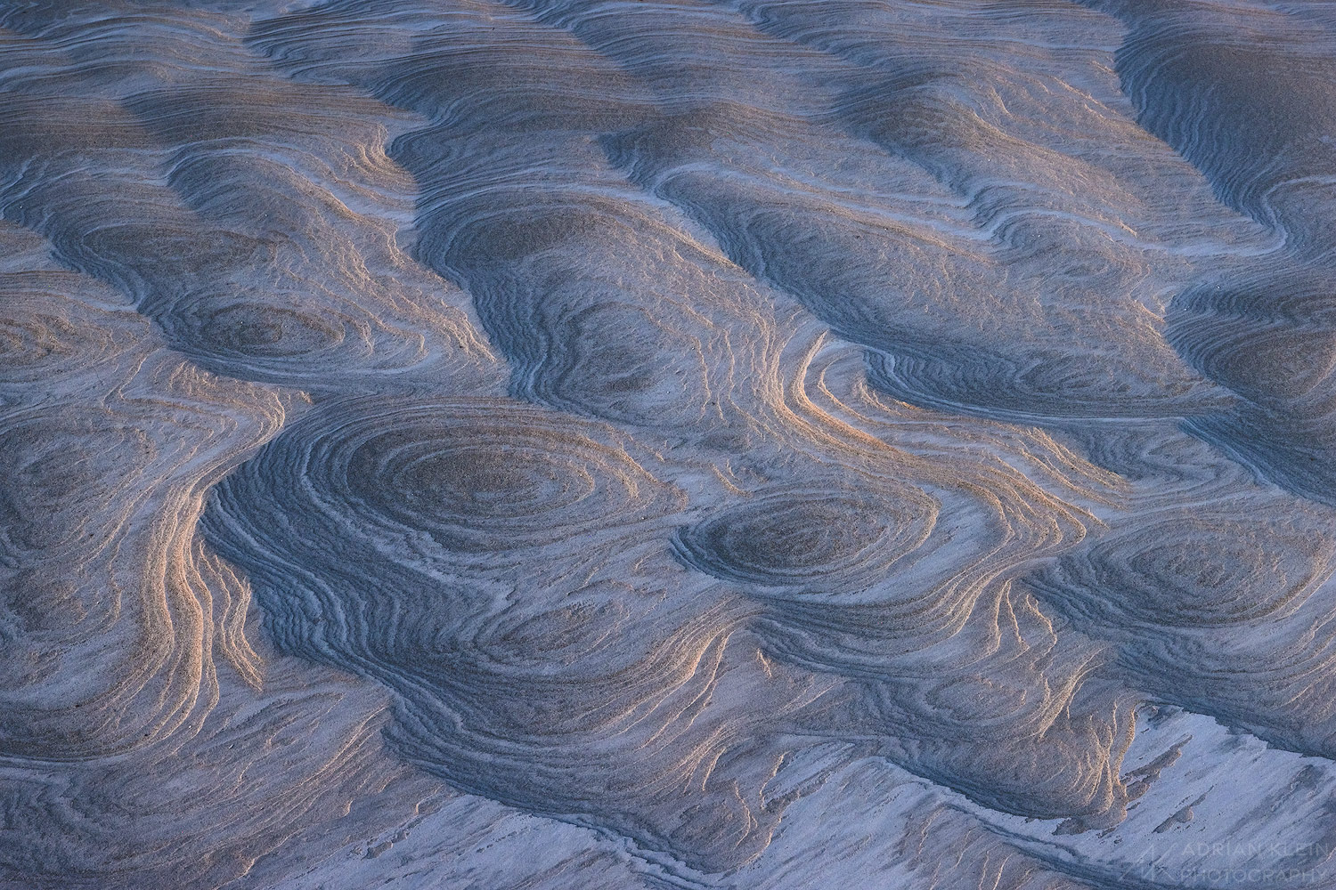 Unique swirl formations found on the desert floor of Death Valley National Park