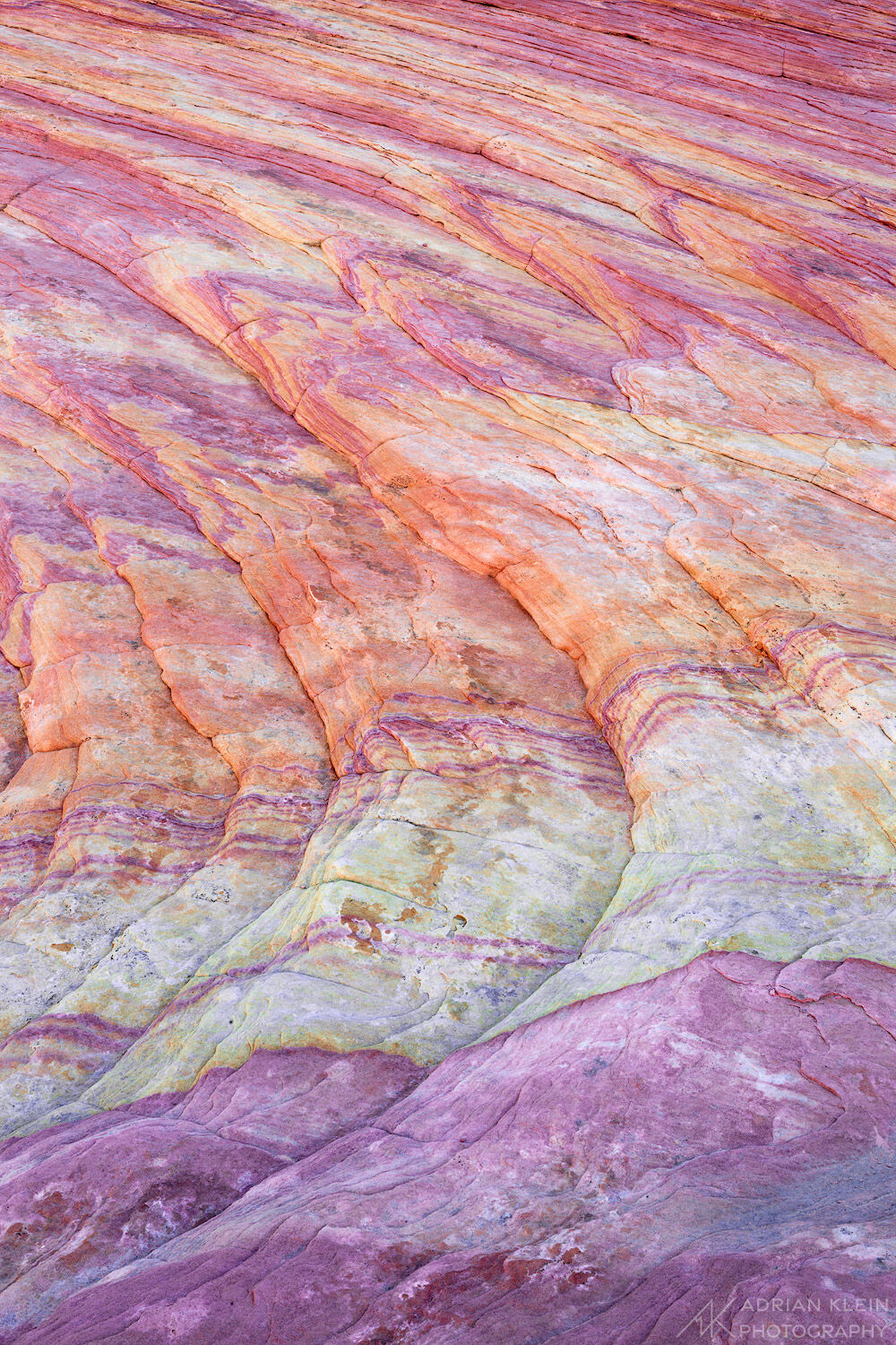 Walking on psychedelic sandstone in Nevada. It was a rainbow of colors like nothing I had ever seen before. Limited Edition of...
