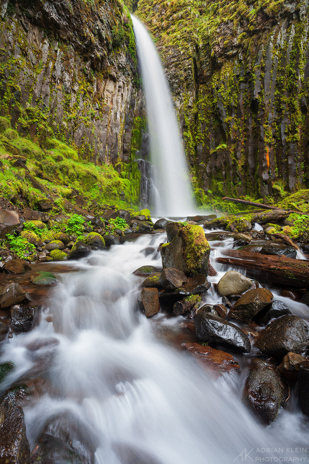 Spring flow runs high at Dry Creek Falls in Columbia Gorge, Oregon. Limited Edition of 50.