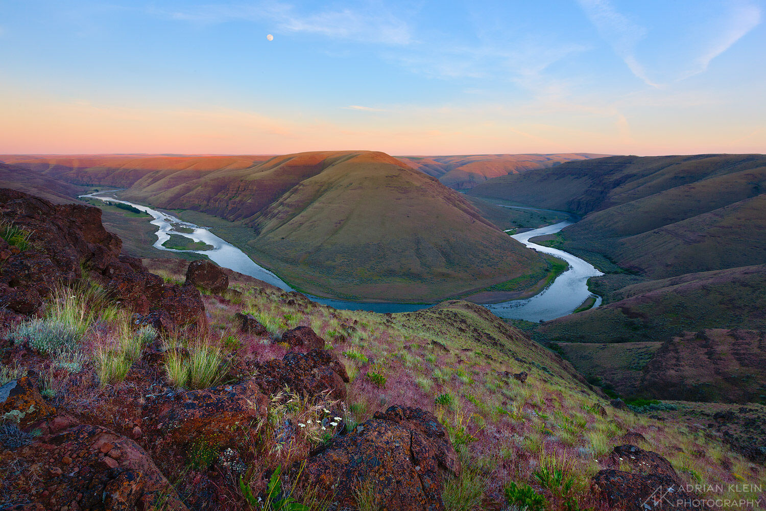 Looking down at the John Day river that winds and bends through the high desert of Eastern and Central Oregon. Limited Edition...