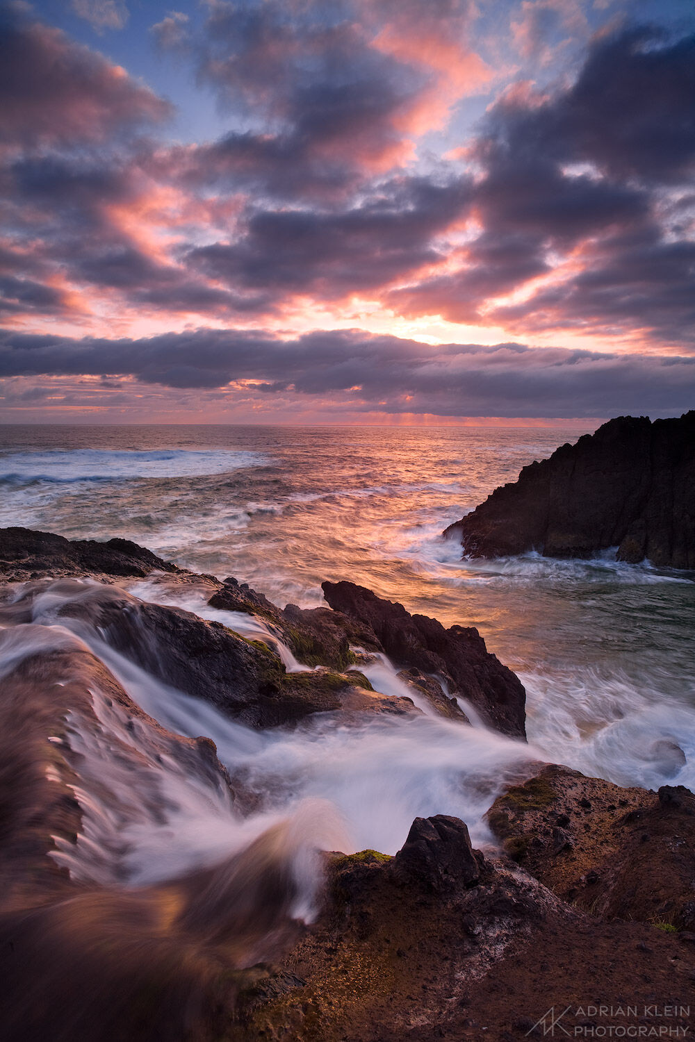 A sublime and fleeting sunset along the Northern Coast, Oregon. Limited Edition of 50.